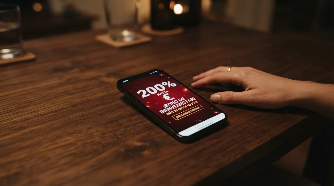 Pantalla de la promoción de bienvenida de Casino Barcelona con las condiciones del bono visibles
