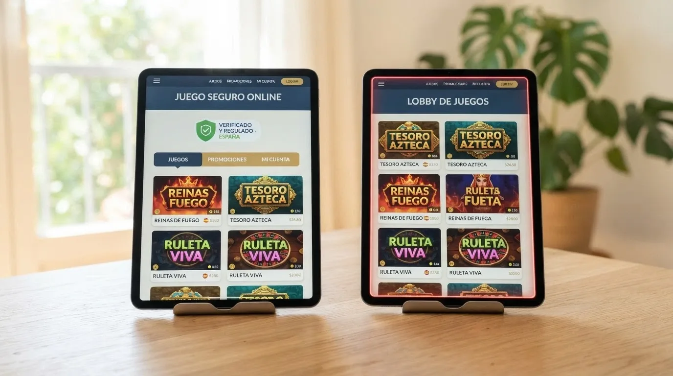 Comparativa visual entre un casino que exige depósito mínimo y uno que no lo exige