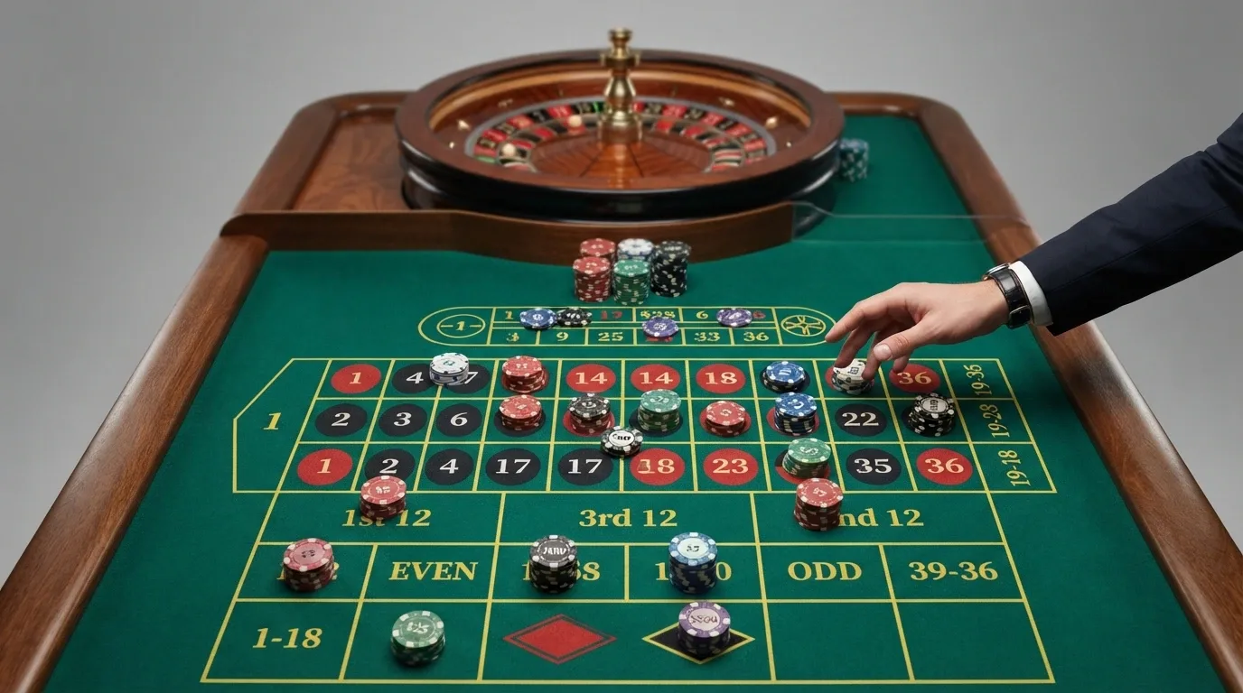 Collage o vista general de varios logos de operadores con licencia DGOJ junto a una mesa de ruleta en vivo