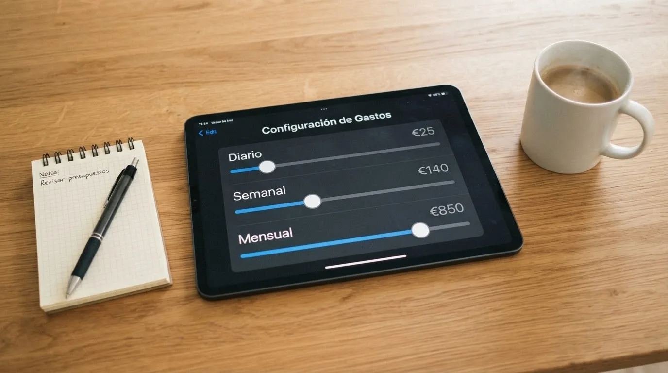 Pantalla de configuración de límites de depósito en un casino online español, con los controles deslizables visibles