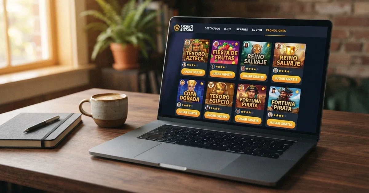 Interfaz de un casino online con licencia DGOJ mostrando varias tragaperras en modo demo, con el botón «jugar gratis» visible en pantalla.