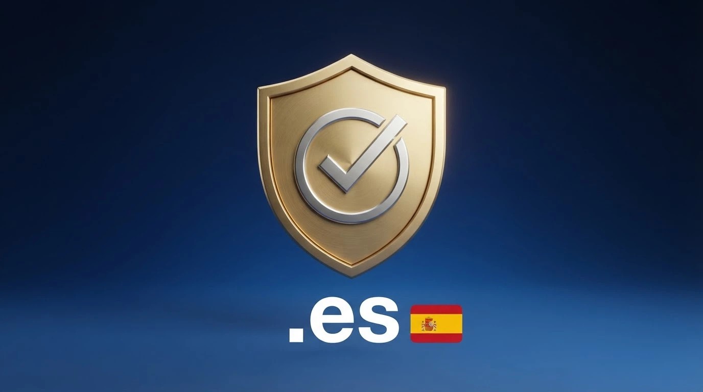 El logotipo oficial de la DGOJ junto al dominio .es y la bandera de España sobre un fondo de tono institucional