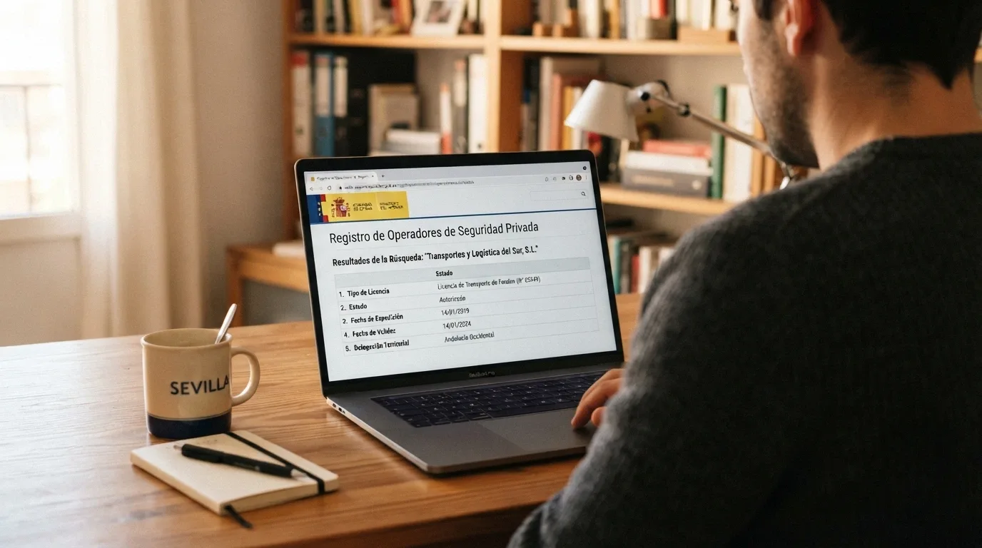 Captura del registro público de licencias de la DGOJ en ordenacionjuego.es con un operador consultado